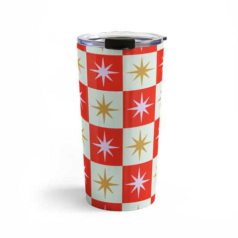 Galaxy Eyes Star Check Festive Travel Mug