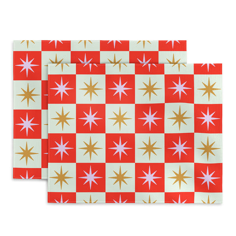 Galaxy Eyes Star Check Festive Placemat