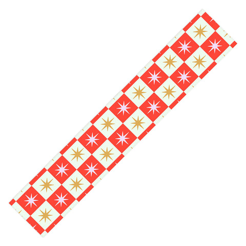 Galaxy Eyes Star Check Festive Table Runner