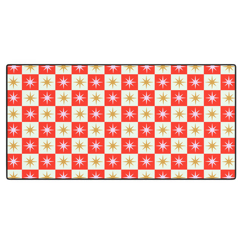 Galaxy Eyes Star Check Festive Desk Mat