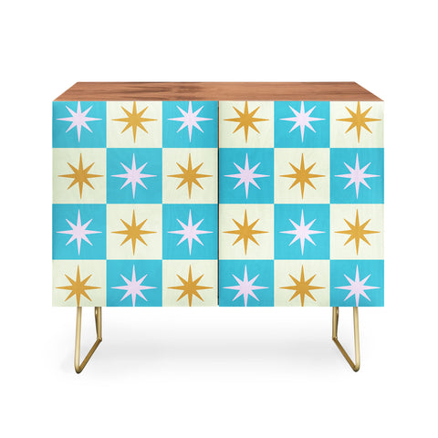 Galaxy Eyes Star Check Rainbow Credenza