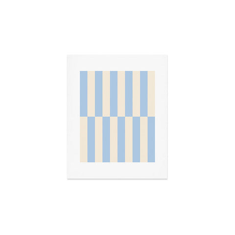 Galaxy Eyes Strippy Baby Blue Art Print