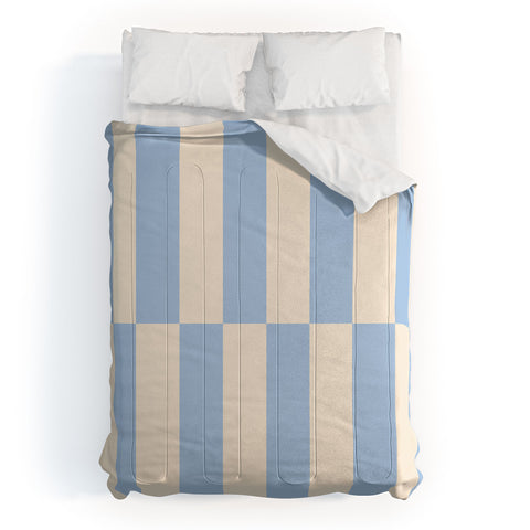 Galaxy Eyes Strippy Baby Blue Comforter
