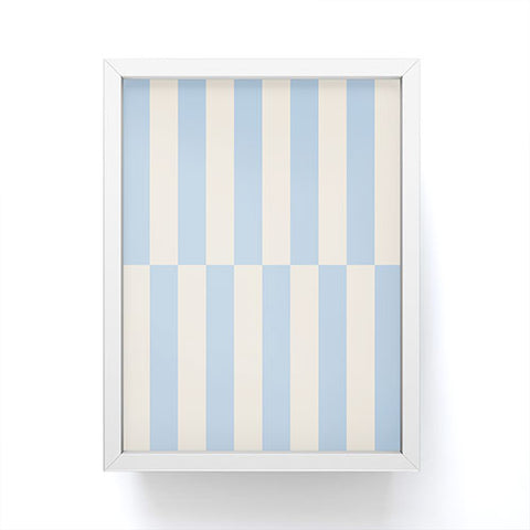 Galaxy Eyes Strippy Baby Blue Framed Mini Art Print