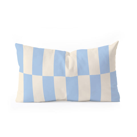 Galaxy Eyes Strippy Baby Blue Oblong Throw Pillow