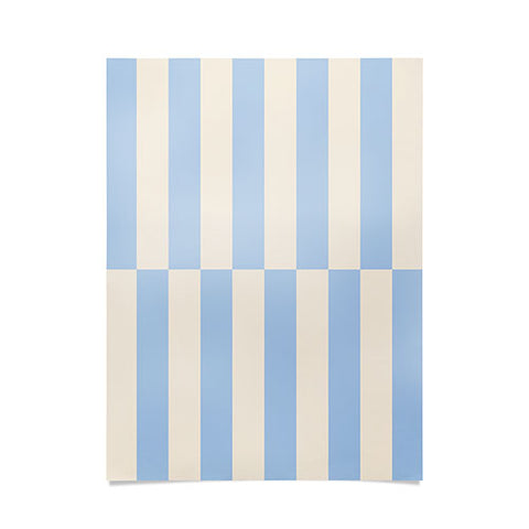 Galaxy Eyes Strippy Baby Blue Poster