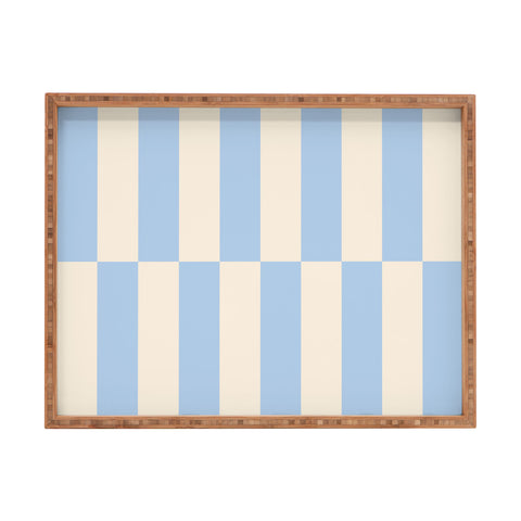 Galaxy Eyes Strippy Baby Blue Rectangular Tray