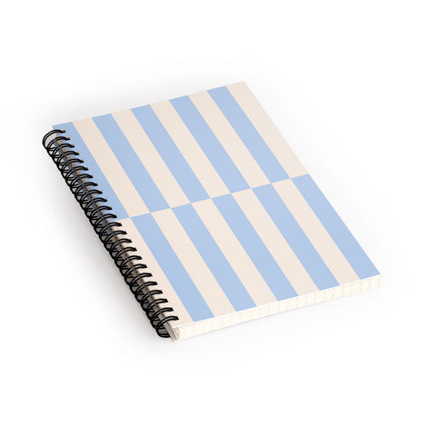 Galaxy Eyes Strippy Baby Blue Spiral Notebook