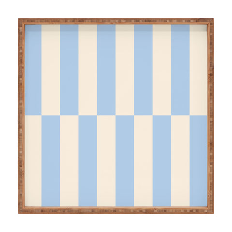 Galaxy Eyes Strippy Baby Blue Square Tray