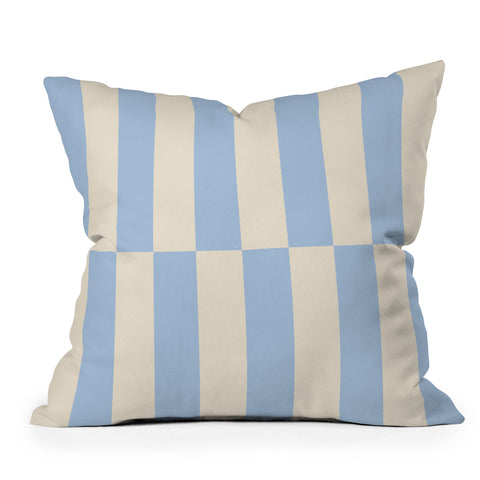 Galaxy Eyes Strippy Baby Blue Outdoor Throw Pillow