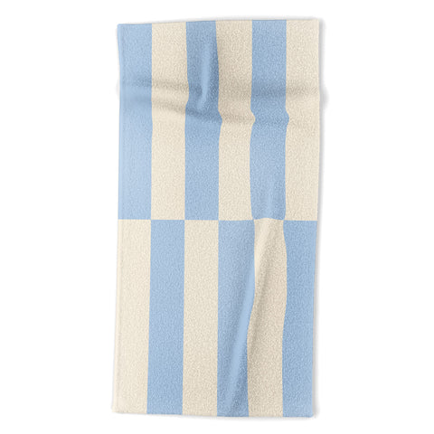 Galaxy Eyes Strippy Baby Blue Beach Towel