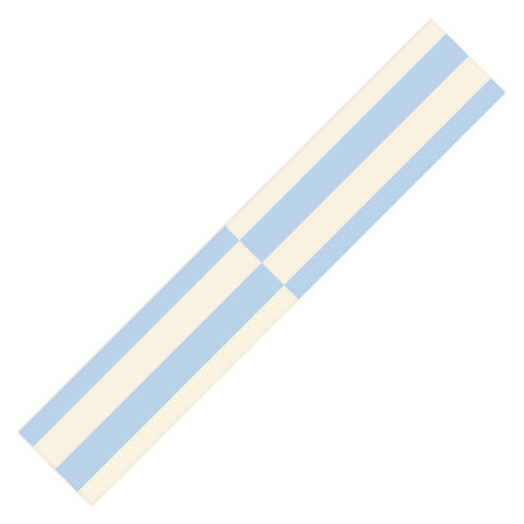 Galaxy Eyes Strippy Baby Blue Table Runner