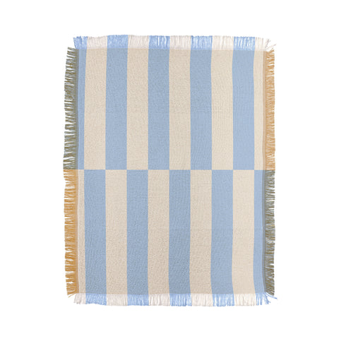 Galaxy Eyes Strippy Baby Blue Throw Blanket