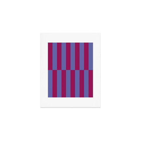 Galaxy Eyes Strippy Dark Orchid and Peri Art Print