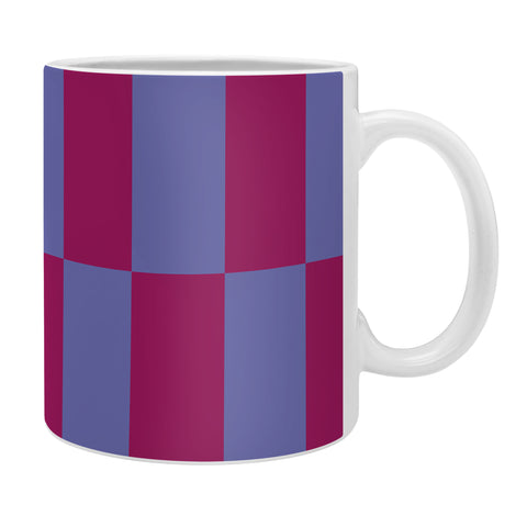 Galaxy Eyes Strippy Dark Orchid and Peri Coffee Mug