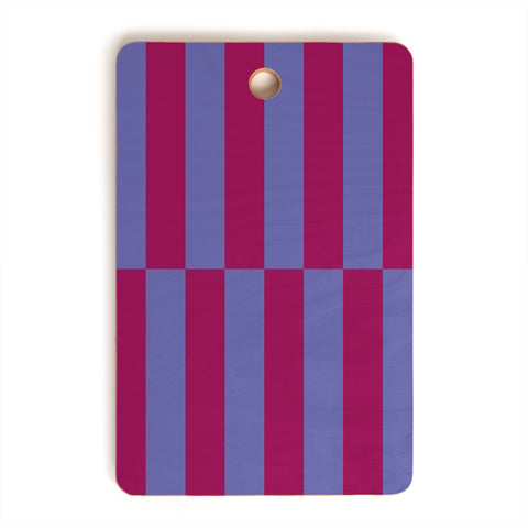 Galaxy Eyes Strippy Dark Orchid and Peri Cutting Board Rectangle