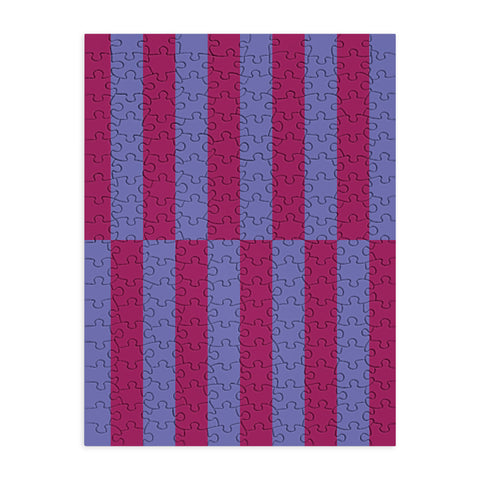 Galaxy Eyes Strippy Dark Orchid and Peri Puzzle