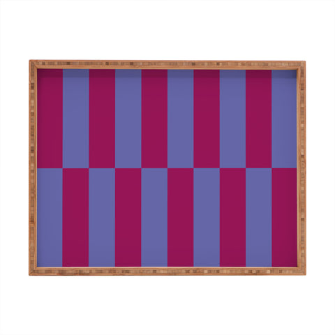 Galaxy Eyes Strippy Dark Orchid and Peri Rectangular Tray