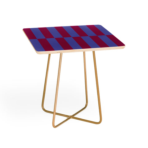 Galaxy Eyes Strippy Dark Orchid and Peri Side Table