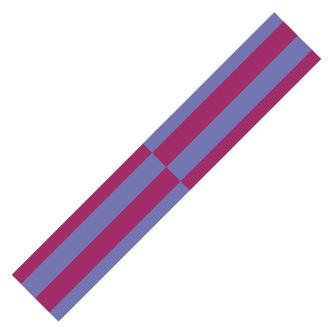 Galaxy Eyes Strippy Dark Orchid and Peri Table Runner