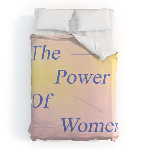 Galaxy Eyes The Power Of Women Duvet Cover