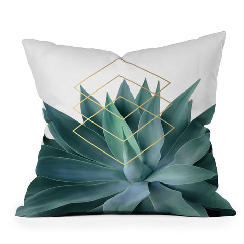 Gale Switzer Agave geometrics Outdoor Throw Pillow