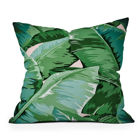 Gale Switzer Banana leaf grandeur II Outdoor Throw Pillow