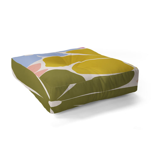Gale Switzer Carefree Blooms Floor Pillow Square