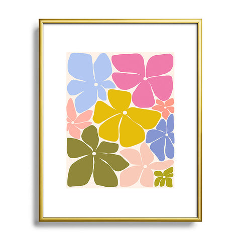 Gale Switzer Carefree Blooms Metal Framed Art Print
