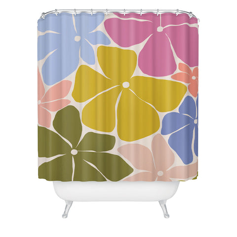Gale Switzer Carefree Blooms Shower Curtain