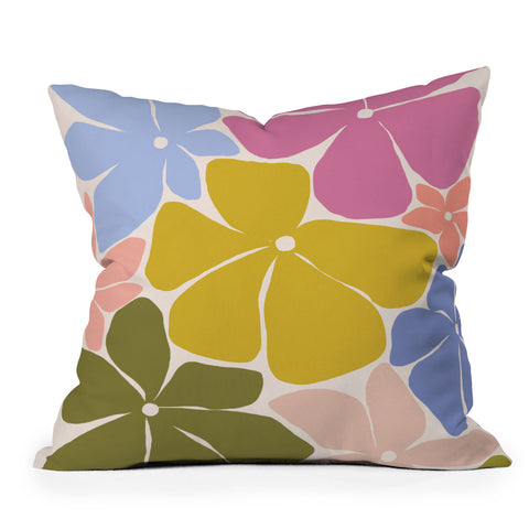 Gale Switzer Carefree Blooms Throw Pillow