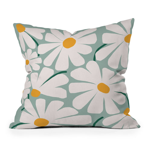 Gale Switzer Daisy fresh Outdoor Throw Pillow