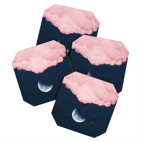 Gale Switzer Falling moon Coaster Set