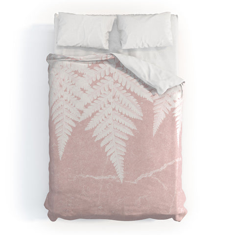 Gale Switzer Fern Fringe pink concrete Duvet Cover