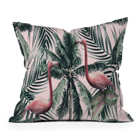 Gale Switzer Flamingo Tropics Outdoor Throw Pillow