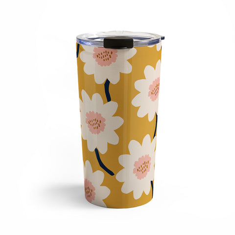 Gale Switzer Flower field yellow Travel Mug