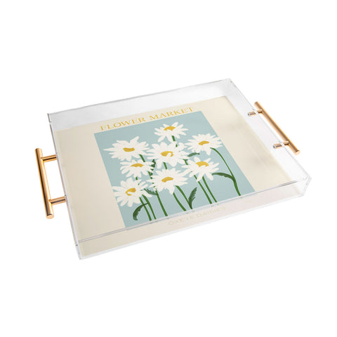 Gale Switzer Flower Market Oxeye Daisies Acrylic Tray