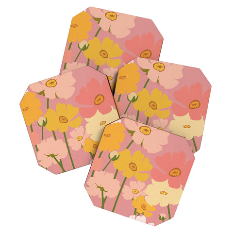 Gale Switzer Flower Market Ranunculus 2 Coaster Set