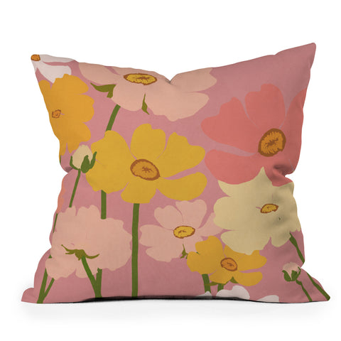 Gale Switzer Flower Market Ranunculus 2 Outdoor Throw Pillow