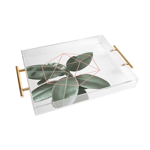 Gale Switzer Geometric Greenery Acrylic Tray