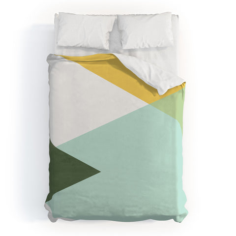 Gale Switzer Geometrics citrus concrete Duvet Cover