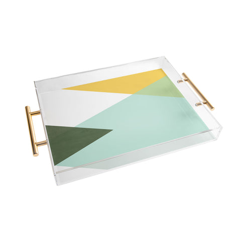 Gale Switzer Geometrics citrus concrete Acrylic Tray