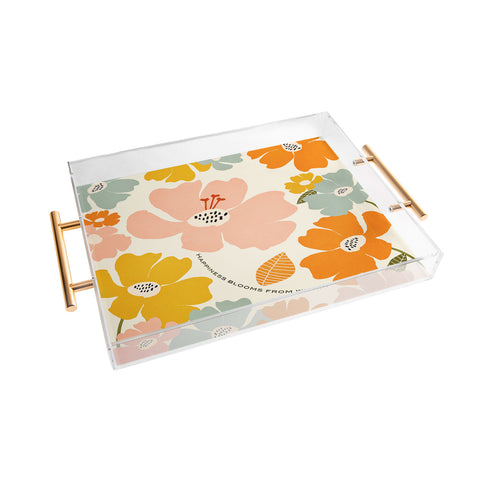 Gale Switzer Happiness blooms Acrylic Tray