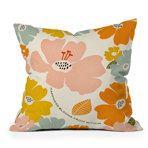 Gale Switzer Happiness blooms Outdoor Throw Pillow