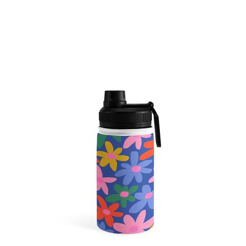 Gale Switzer Joyful Flowers blue Water Bottle