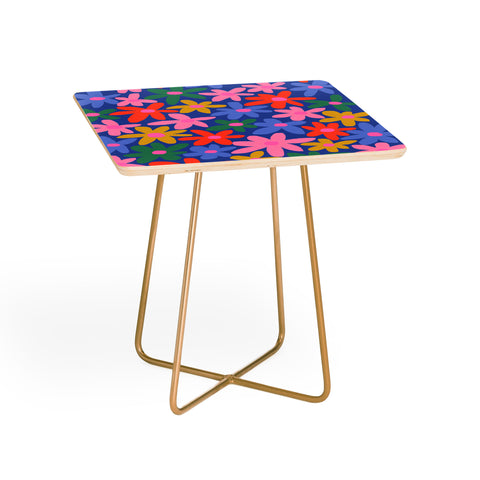 Gale Switzer Joyful Flowers blue Side Table