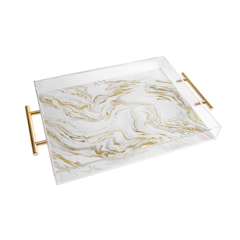 Gale Switzer Liquid Gold Marble Acrylic Tray