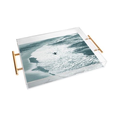 Gale Switzer Lone surfer slate Acrylic Tray