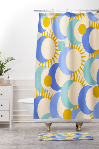 Gale Switzer Moonscapes Shower Curtain And Mat