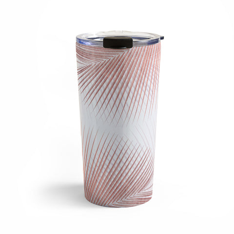 Gale Switzer Palm leaf synchronicity rose Travel Mug